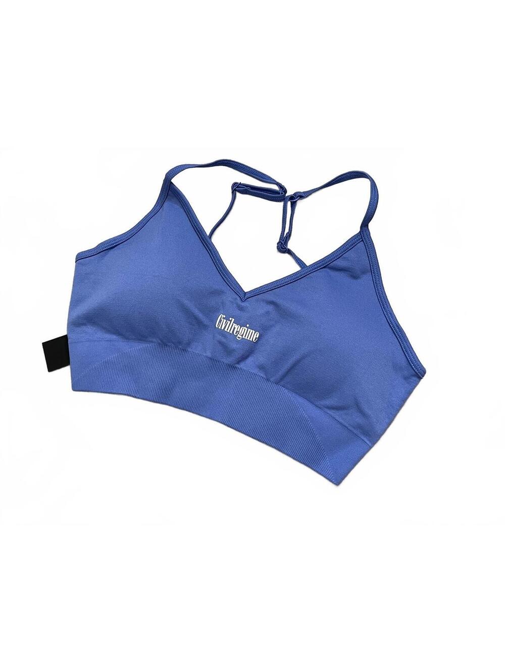 Civil Regime Women's Blue Sports Bra, Large